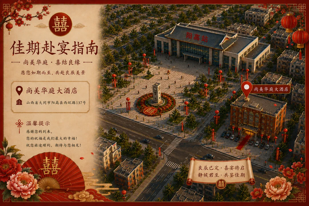 尚美华庭酒店赴宴地图